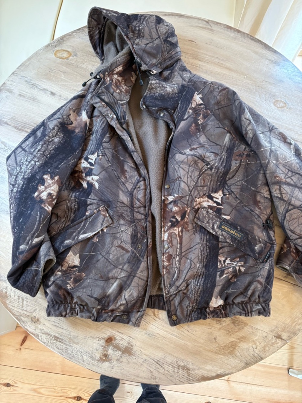 Men's Camouflage Hooded Insulated Jacket - Brown/Gray